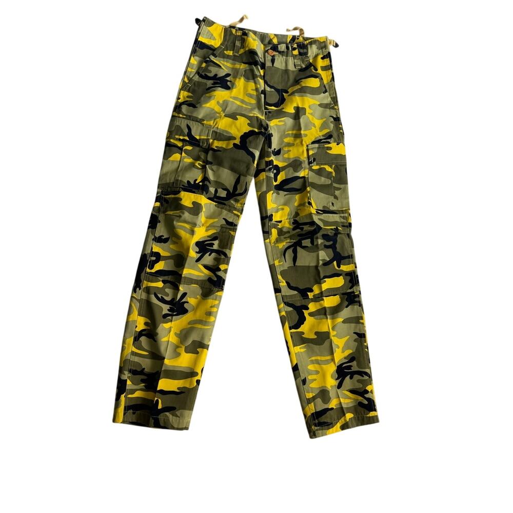 Yellow Camouflage Cargo Pants Size S